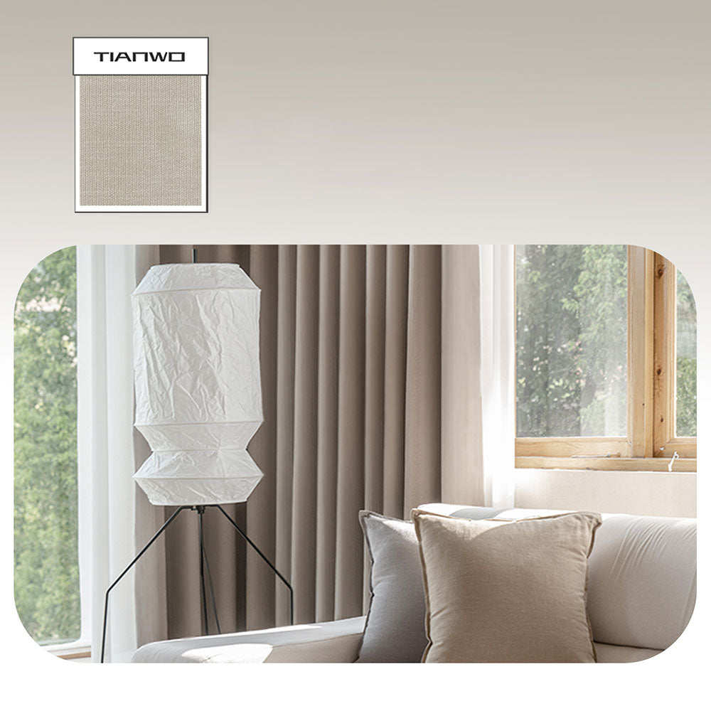 Thickened Cotton and Linen Curtains Customizable Blackout Curtains