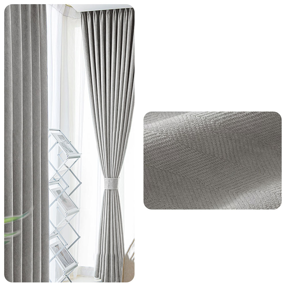 Double Sided Thickened Jacquard Snowy Window Curtains, Customizable Jacquard Curtains