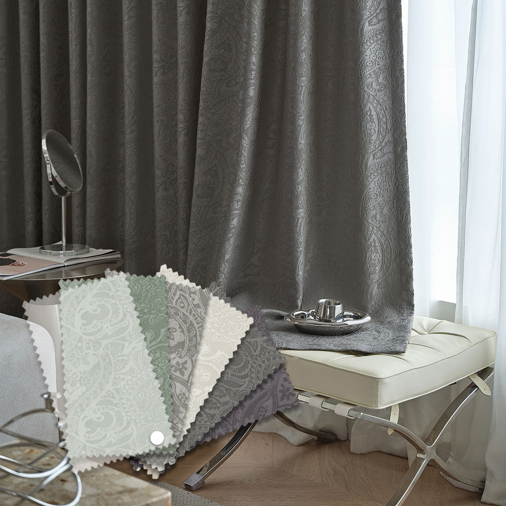 Booklet - Jacquard Blackout Curtains Custom Made with Polyester-Cotton Fabric