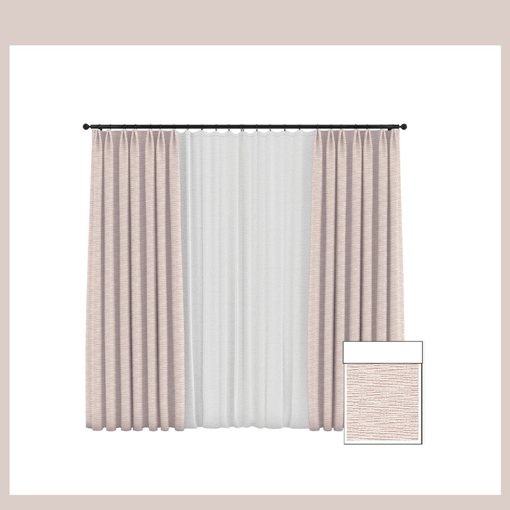 Cotton Linen Jacquard Curtains Customized Window Treatments for Light and Heat Control
