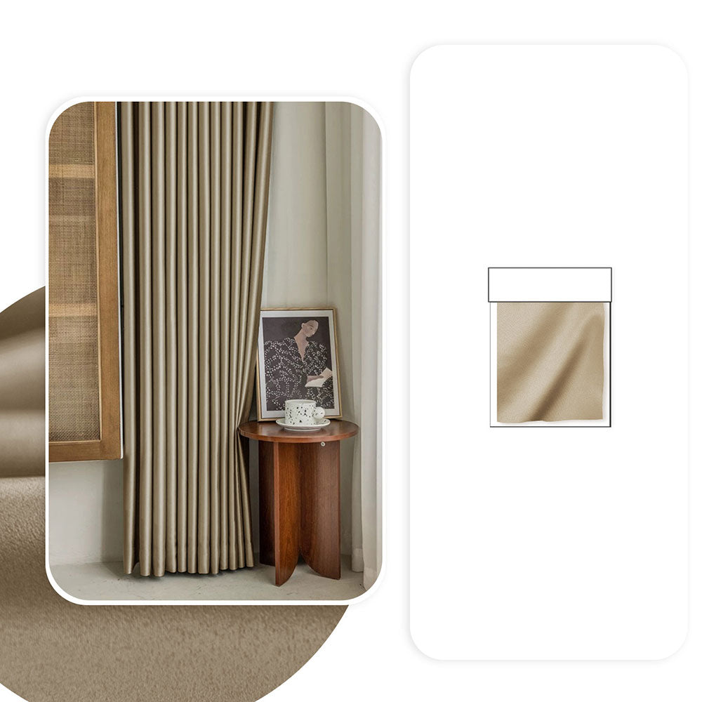 Precision Double-sided Blackout Curtains  Customized Satin Curtains