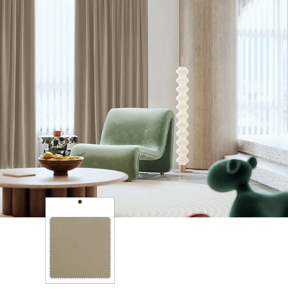 Polyester Wool Fleece Liked Curtains Personalized Blinds Soft Drapery for Reading Room, Bedroom