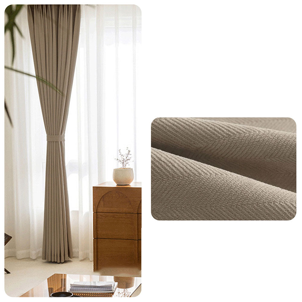 Double Sided Thickened Jacquard Snowy Window Curtains, Customizable Jacquard Curtains