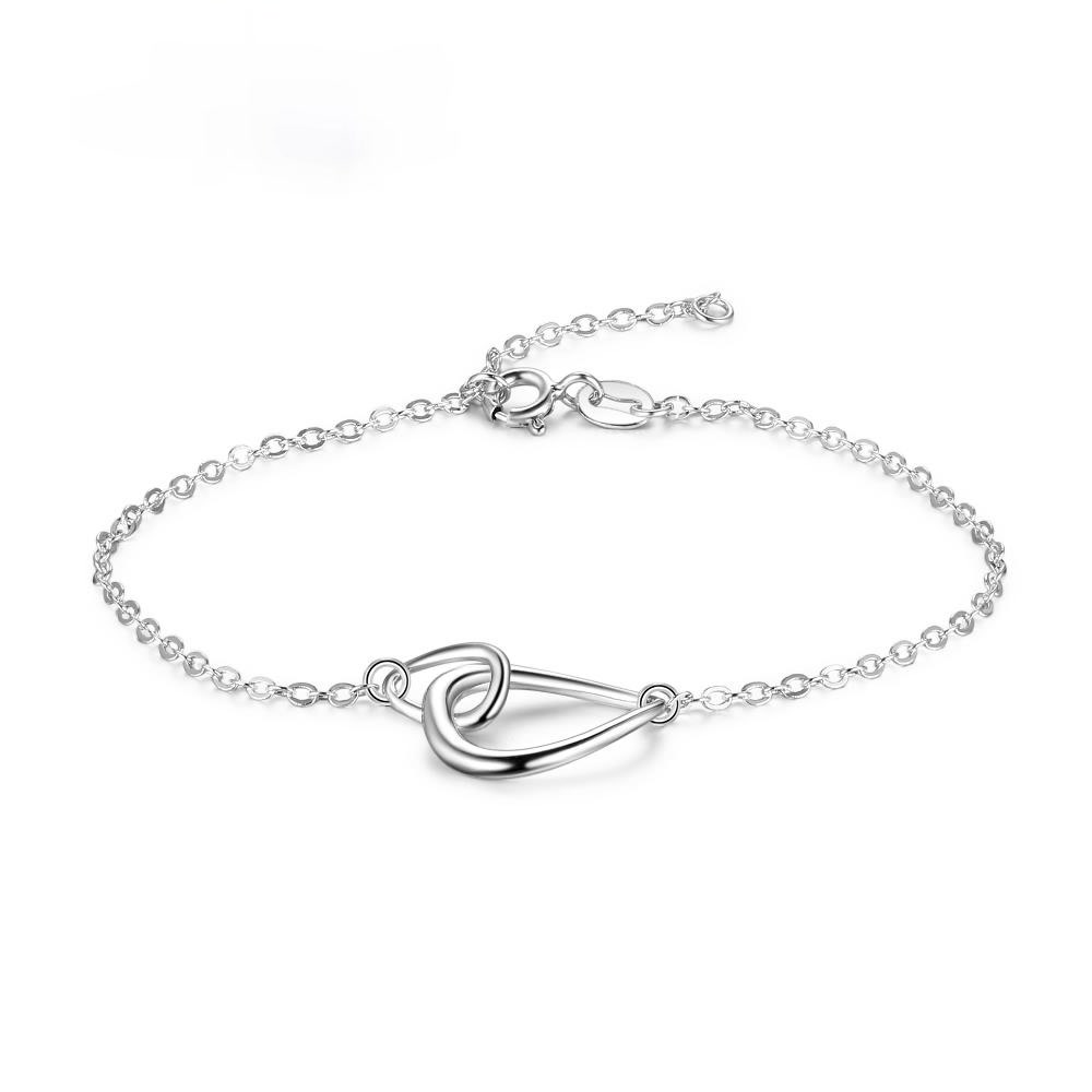 Buckle Shape 925 Sterling Silver Bracelets For Women Party Jewelry Adjustable Bracelets & Bangles Gift