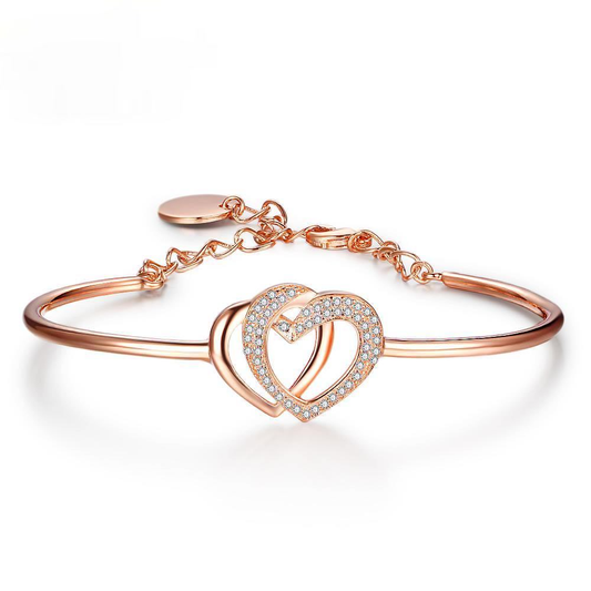 Classic Hearth To Heart Accessorise Bangle Rose Gold Color Bracelets & Bangles For Women Party