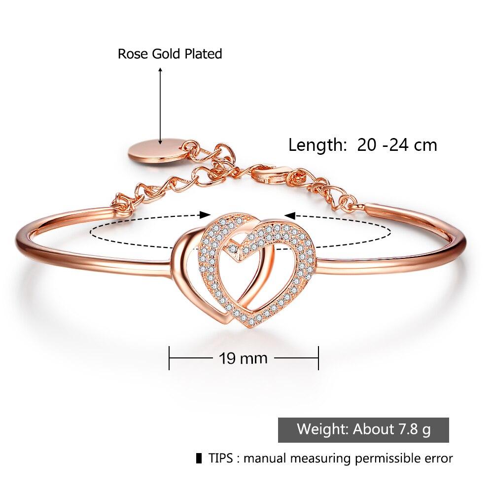 Classic Hearth To Heart Accessorise Bangle Rose Gold Color Bracelets & Bangles For Women Party