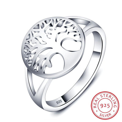 Classic Tree of Life 925 Sterling Silver Rings for Women Fashion Women Rings Accessories Mothers Day Gifts
